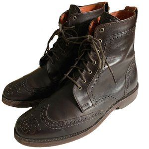 Allen Edmonds Dalton Wingtip Derby Goodyear Dress Boot Brown USA Calfskin 7E 7.5
